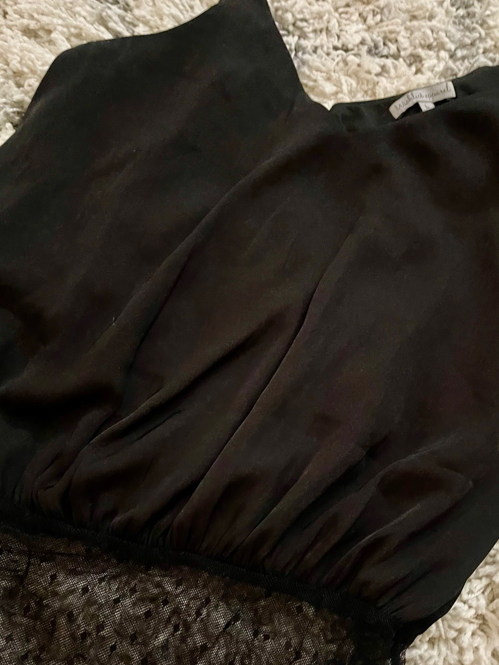 Wishlist Apparel Black Mesh Sheer Bodysuit (L)